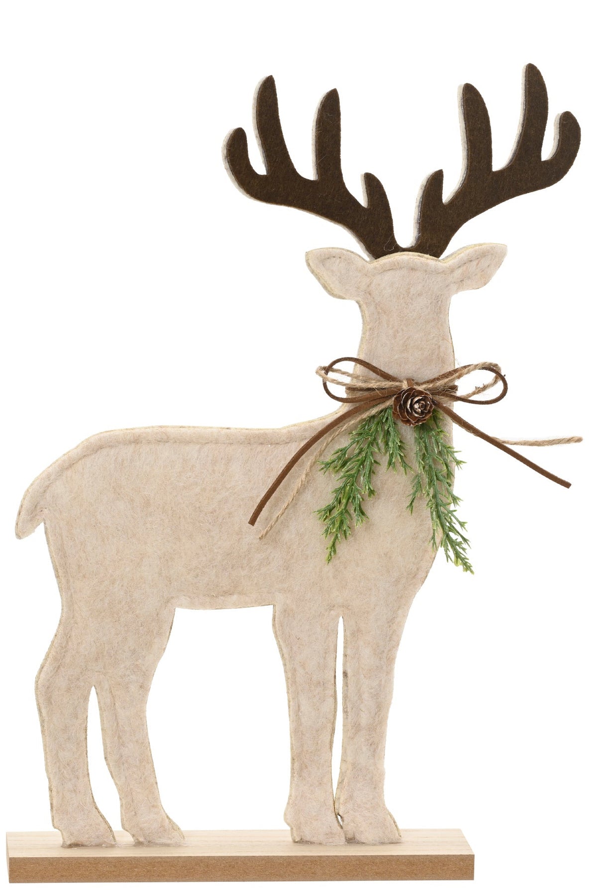 Freestanding Felt reindeer on rectangular base