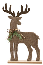 Freestanding Felt reindeer on rectangular base