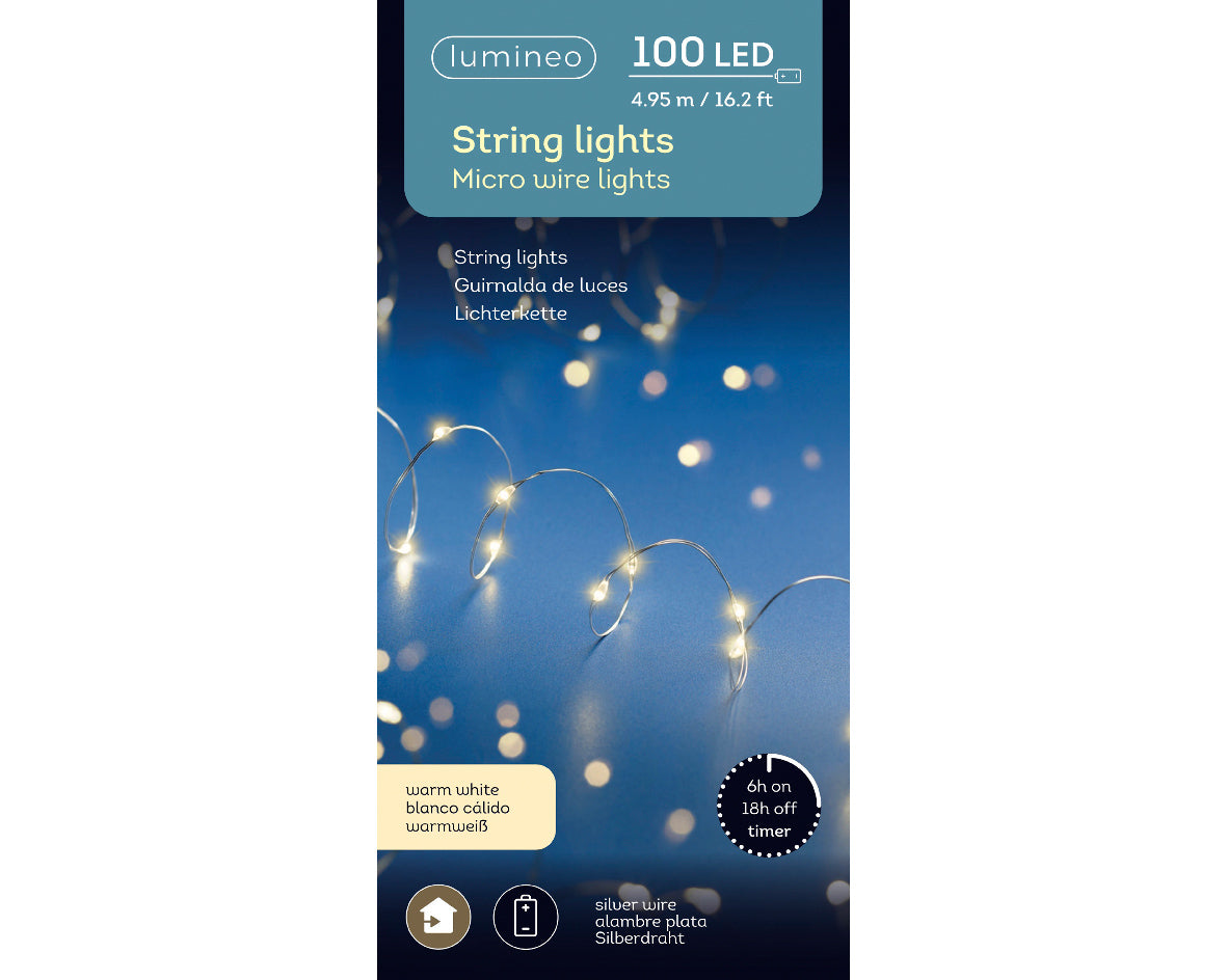 Micro LED string lights (100 LED warm white lights)