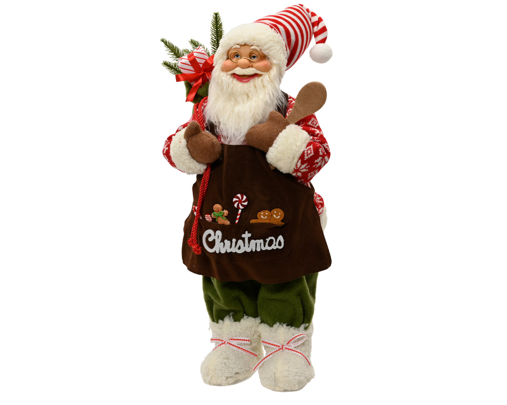 Baking Santa with wooden spoon (60cmH)