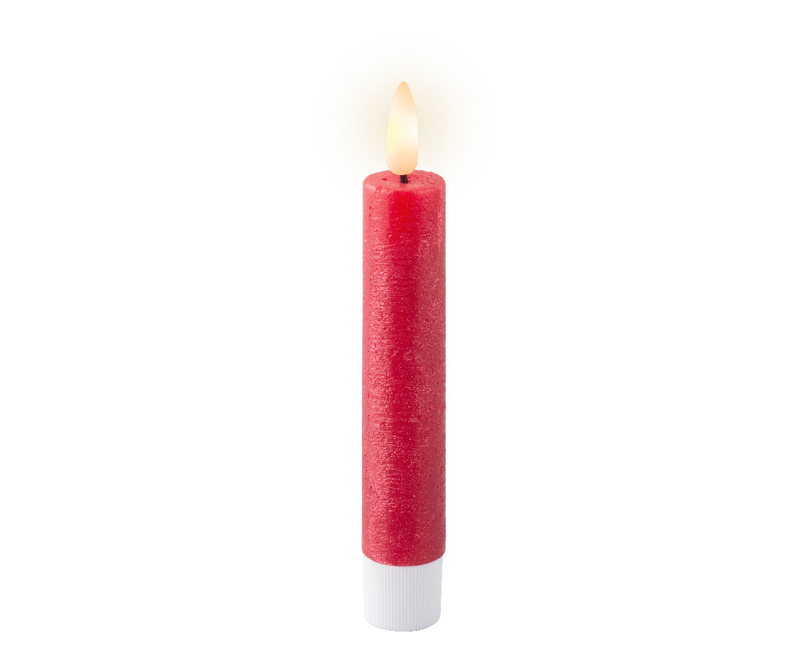 Red LED wick dinner candle (14.5cmH)