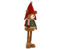 Tall Christmas bear with woolly hat & extendable legs (140cmH)