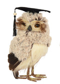 Owl with artificial fur feathers