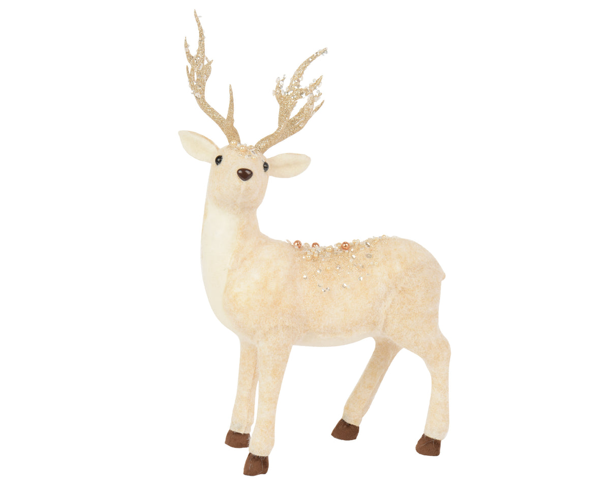 Winter white stag (42cmH)