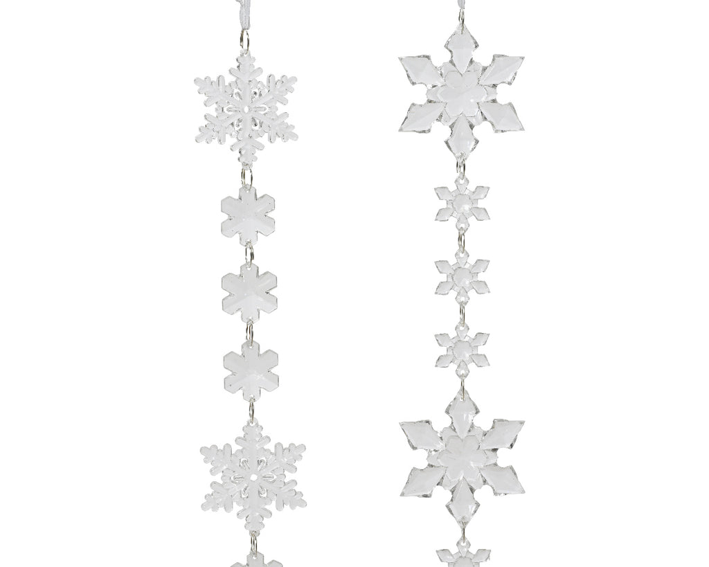 Beaded snowflake garland