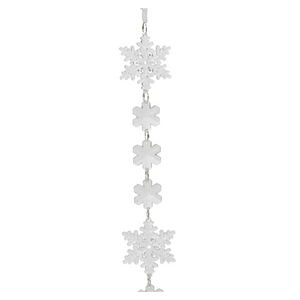 Beaded snowflake garland