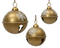 Gold Christmas bell with snowflake detail