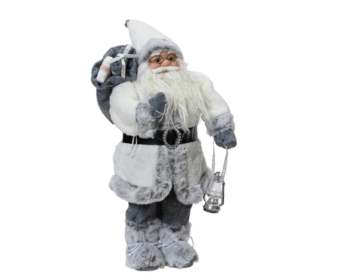 Grey and white Santa (60cmH)