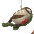 Woollen woodland animals hanging decs