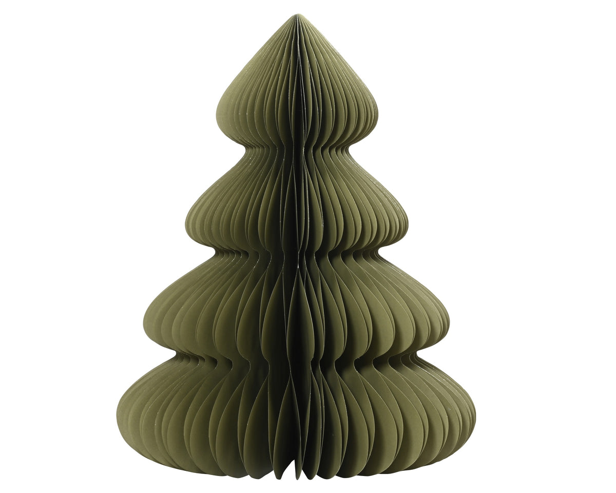 Green honeycomb free-standing paper Christmas tree dec (90cm)