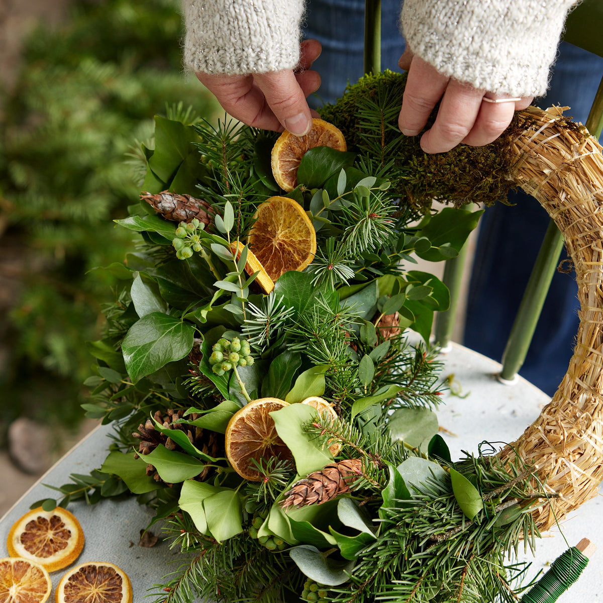 Potpourri with pinecones and orange slices
