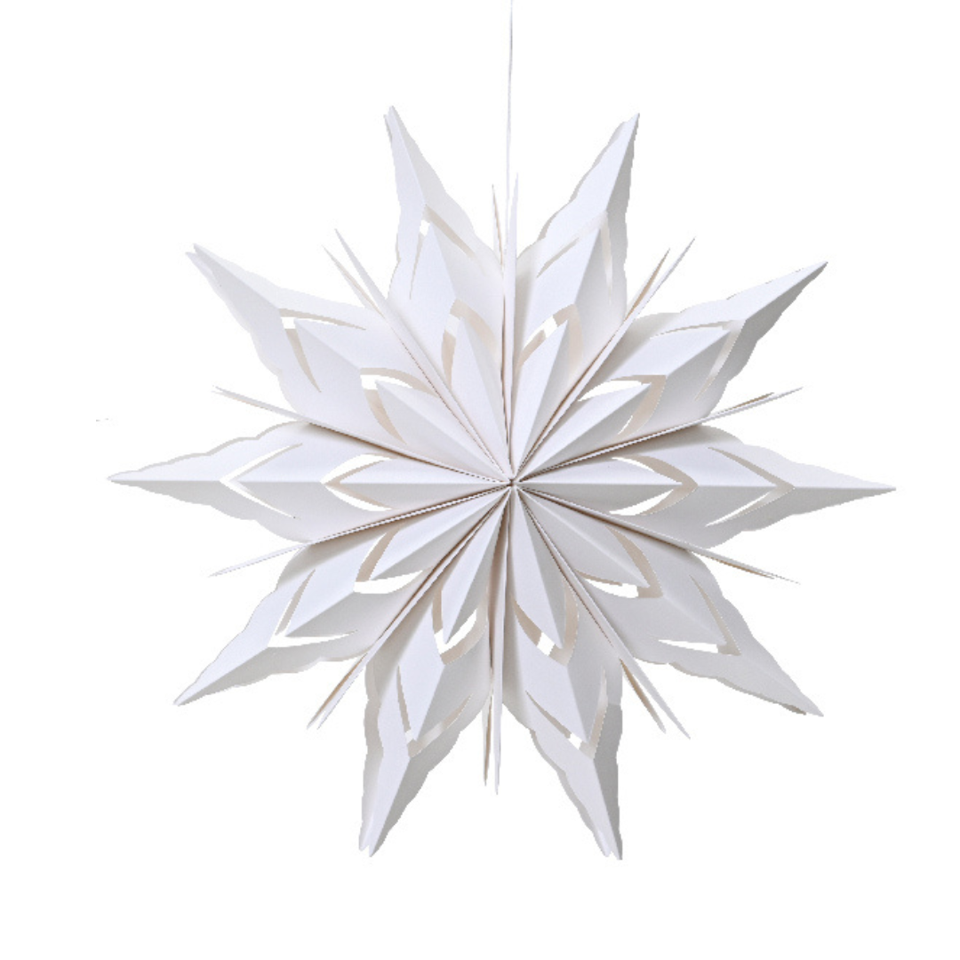 Winter white paper hanging snowflake (30cm)