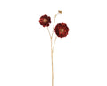 Maroon & gold shimmer poppy spray