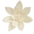 Velvet glitter poinsettia flower clip