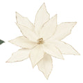 Velvet poinsettia flower clip