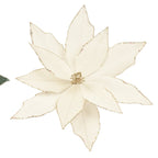 Velvet poinsettia flower clip