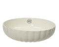 Large porcelain corolla design bowl with gold edging
