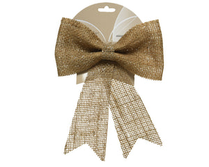 Jute bow with subtle glitter design