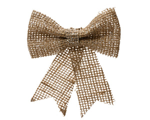 Jute bow with subtle glitter design