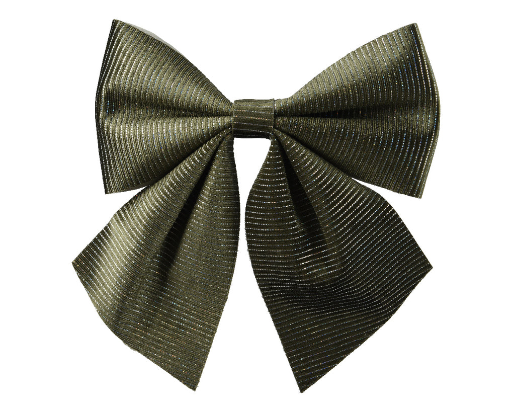 3 pack green bows with subtle gold detail