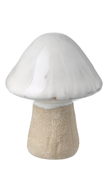 Cream porcelain mushroom ornaments