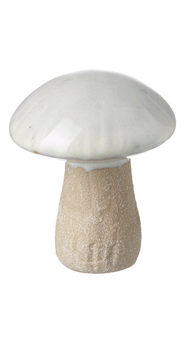 Cream porcelain mushroom ornaments