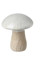 Cream porcelain mushroom ornaments