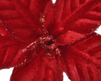 Christmas red poinsettia clip (2 styles)
