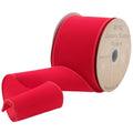Red velvet ribbon with wire edge