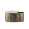 Dark gold shiny ribbed ribbon - wired edge