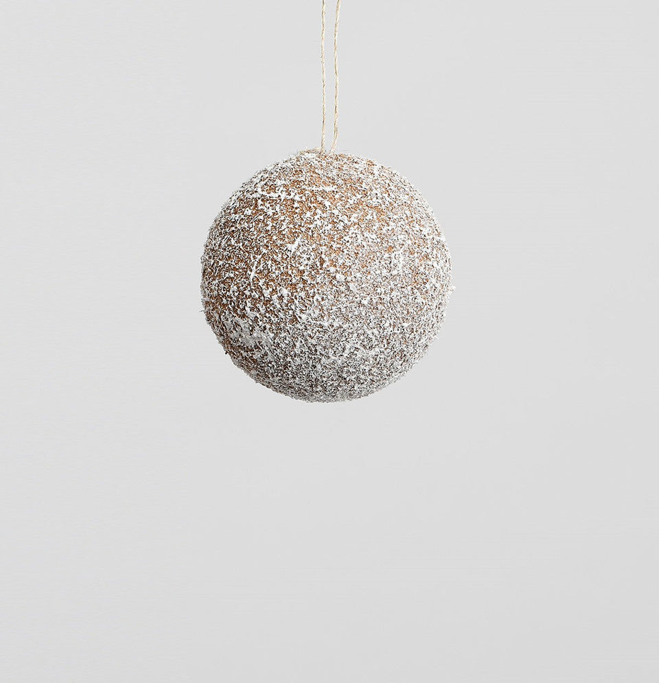 Frosted brown bauble