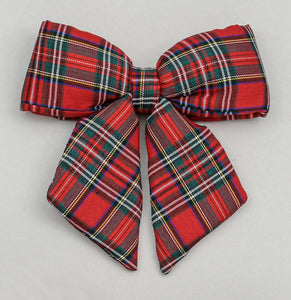 Plush tartan bow (28cm)