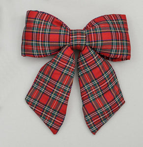 Plush tartan bow (48cm)