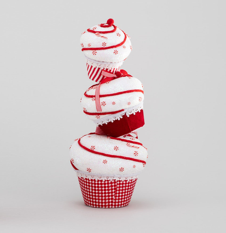 Delicious Candy Cane cupcake stack