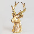 Gold stag head ornament (23cm)