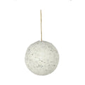 White glitter bauble 12cm