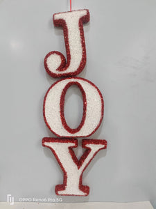 Joy candy cane hanging dec