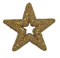 Glitter open star hanging dec