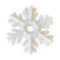 White glitter snowflake hanging decoration