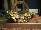 Autumn pumpkin and berry wreath
