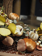 Autumn pumpkin and berry wreath