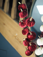 Burgundy velvet pumpkin stem