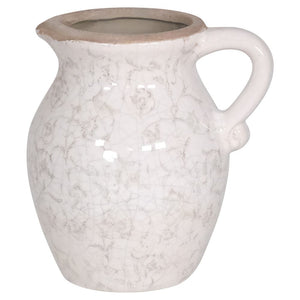 Crackle glass jug