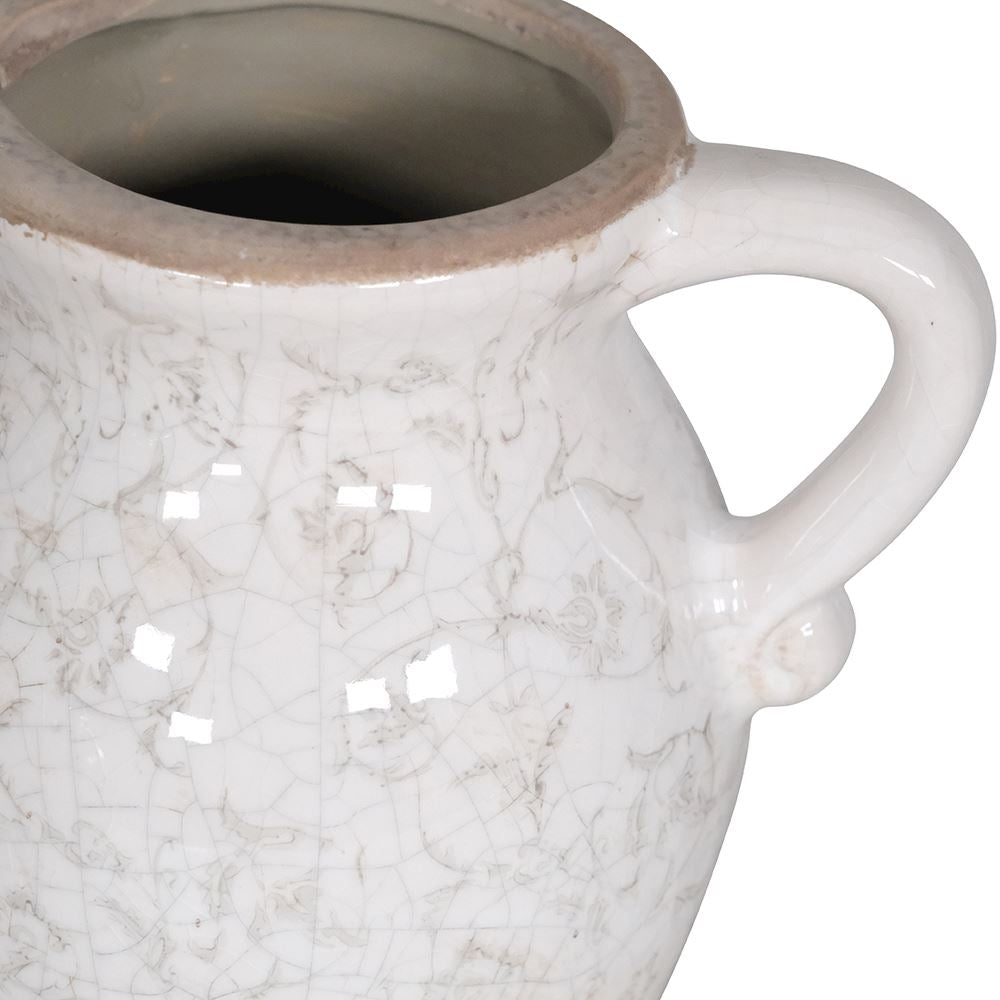 Crackle glass jug