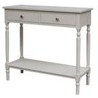 Antique pearl 2 drawer console table