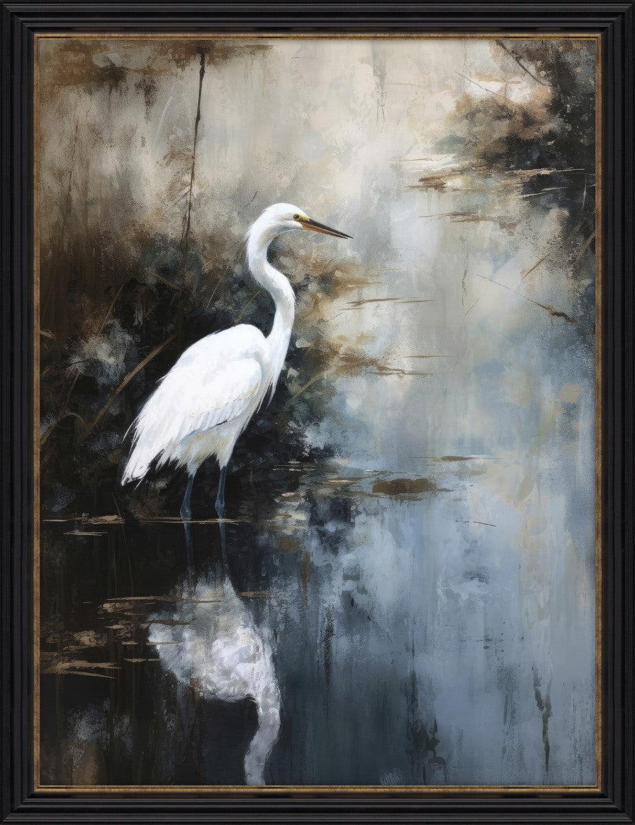 ‘Egret in Lake’