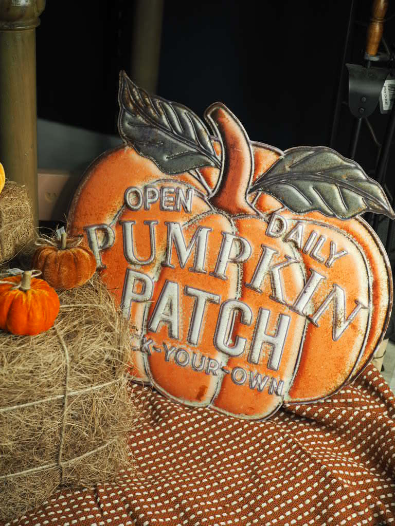 ‘Open daily’ pumpkin patch sign