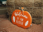 Welcome to our patch hanging pumpkin