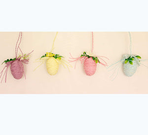 Floral wisp egg hanging dec