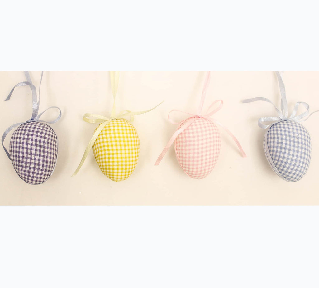 Gingham egg with bow